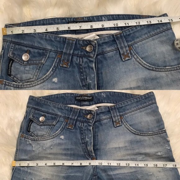 Dolce and Gabbana Distressed Cuffed Jeans - Picture 2 of 8